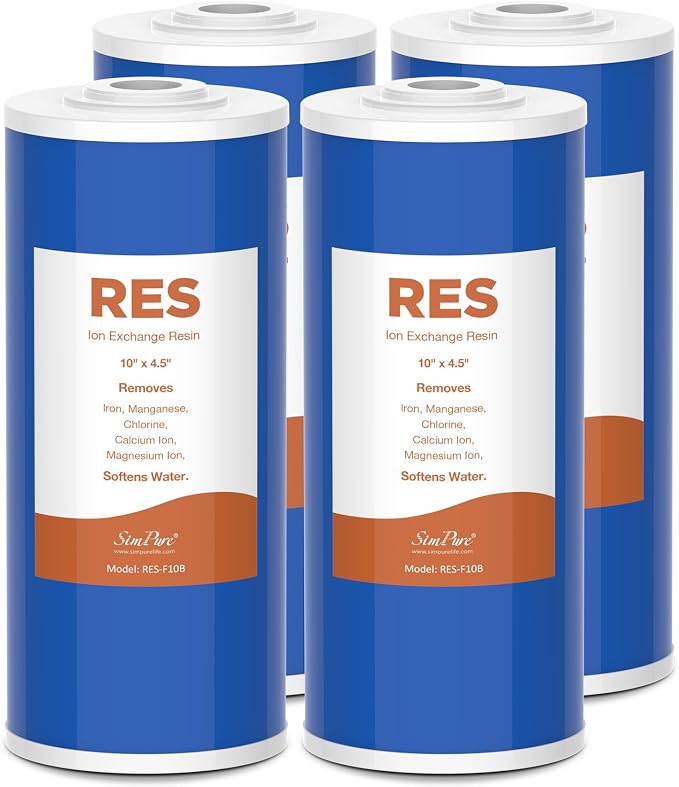 SimPure Whole House Water Filter Cartridges 10" x 4.5" Cation Exchange Resin by SimPure_Water