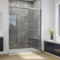 SUNNY SHOWER Doors Glass Sliding Semi-Frameless Shower Glass Door, 1/4" Clear by SUNNYSHOWER