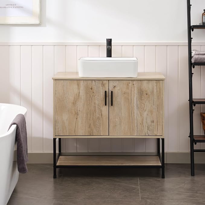 UEV Rustic Oak 36 Inch Bathroom Vanity - Image 4