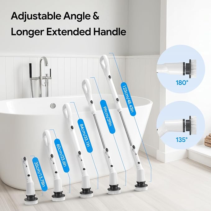 Electric Spin Scrubber, 2025 New Cordless Cleaning Brush, Shower Cleaning Brush - Image 7