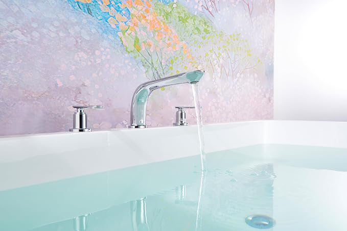 SITGES Classic Bathtub Faucet, 2-Handle Chrome Tub Filler, 3-Hole Widespread - Image 4