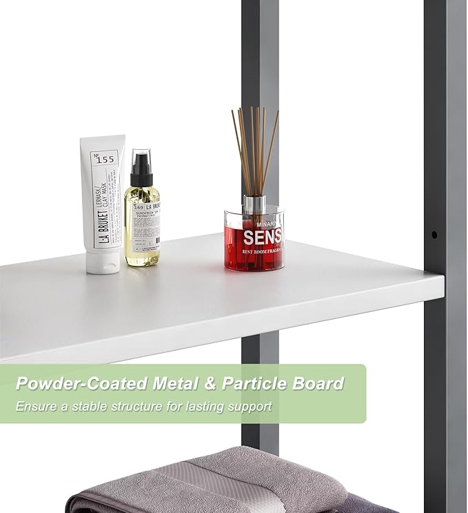 Over-The-Toilet Storage Rack, 4-Tier Bathroom Organizer Shelf Over Toilet - Image 8