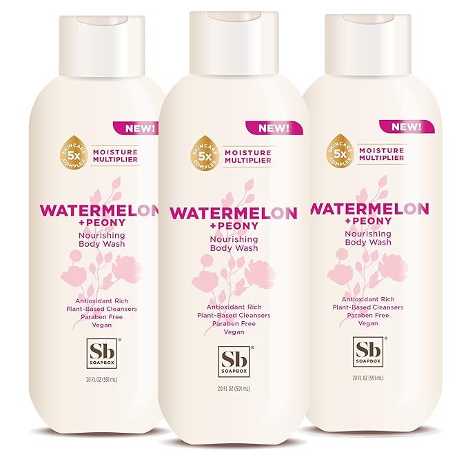 Soapbox Body Wash, Watermelon + Peony Body Wash by Soapbox