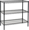 Omega 24" Deep x 30" Wide x 54" High 3 Tier Black Starter Shelving Unit by OmegaProductsCorporation