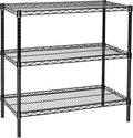Omega 21" Deep x 54" Wide x 54" High 3 Tier Black Starter Shelving Unit by OmegaProductsCorporation