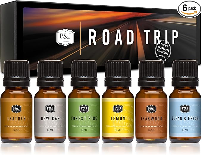 P&J Trading Road Trip Car Fragrance Oil Set – 6 Premium Scents by PJTrading