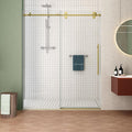 Sunrosa Frameless Shower Door, 44-48" W x 76" H Sliding Shower Door by ElevateYourEverydayShower