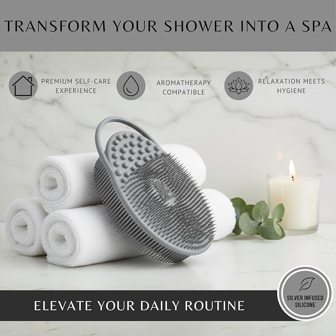 Silver Infused Exfoliating Body Scrubber - Image 7