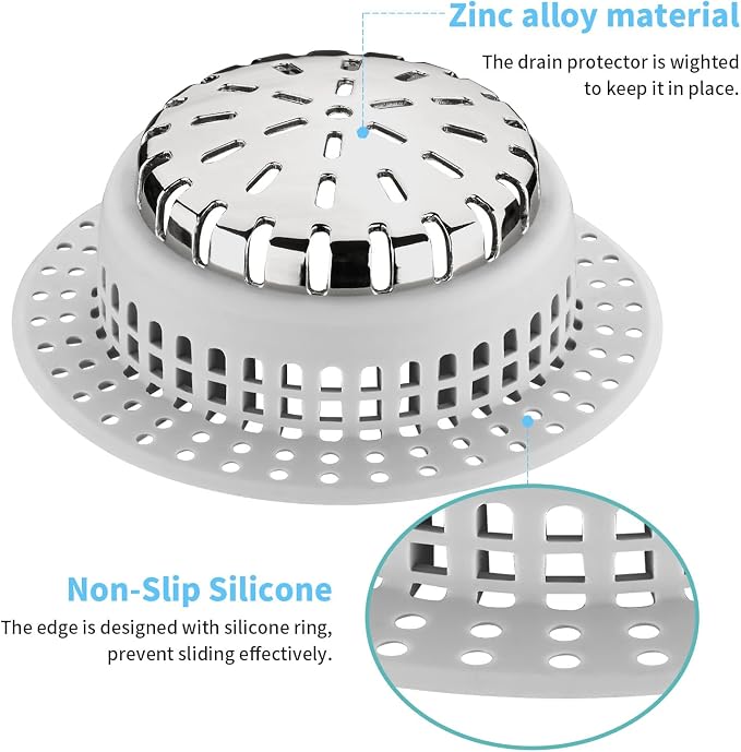 Shower Drain Hair Catcher, Shower Drain Cover, Bathtub Drain Hair Catcher - Image 4