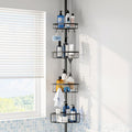 Corner Shower Caddy Tension Pole: Stainless Steel Rustproof 4-Tier Shower by ESSEMELLC