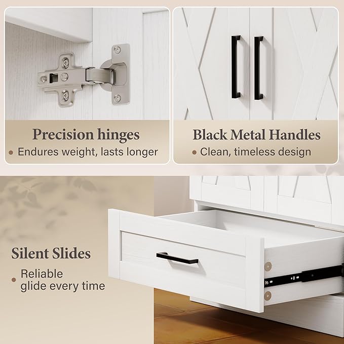 YESHOMY Bathroom Vanity with Sink, Farmhouse Cabinet Easy Assembly - Image 5