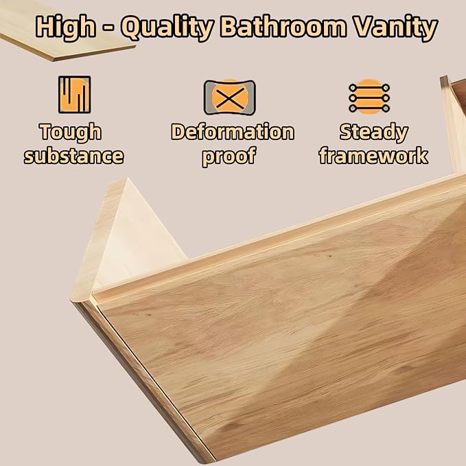 60IN Wall Mounted Bathroom Vanity Set - Image 5