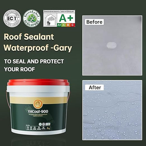 1 Gallon Gray Roof Sealant Waterproof, Elastomeric Roofing Coating Liquid - Image 2