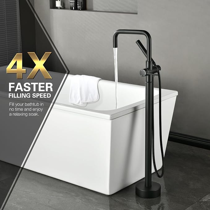 sumerain Floor Mount Tub Filler Faucet - Image 4