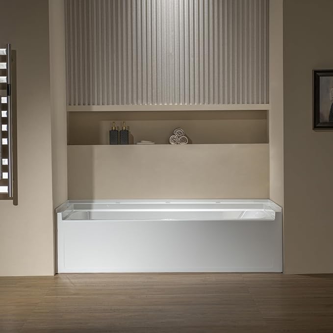 WOODBRIDGE 60” x 32” Alcove Soaking Bathtub in white - Image 2
