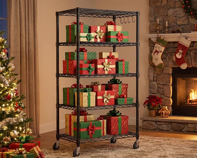 PrimeZone 4 Packs 36" W x 16" D x 79" H Wire Storage Shelves - Image 2