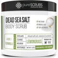 pureSCRUBS Premium Lemongrass Dead Sea Salt Body Exfoliator Scrub, Full by pureSCRUBS