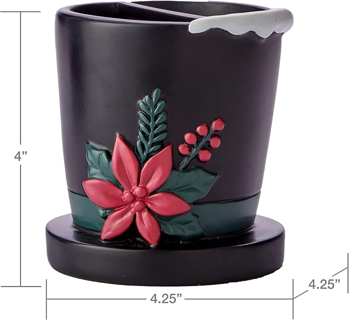 SKL Home Christmas/Winter/Gift Rustic Plaid Snowman Toothbrush Holder - Image 2