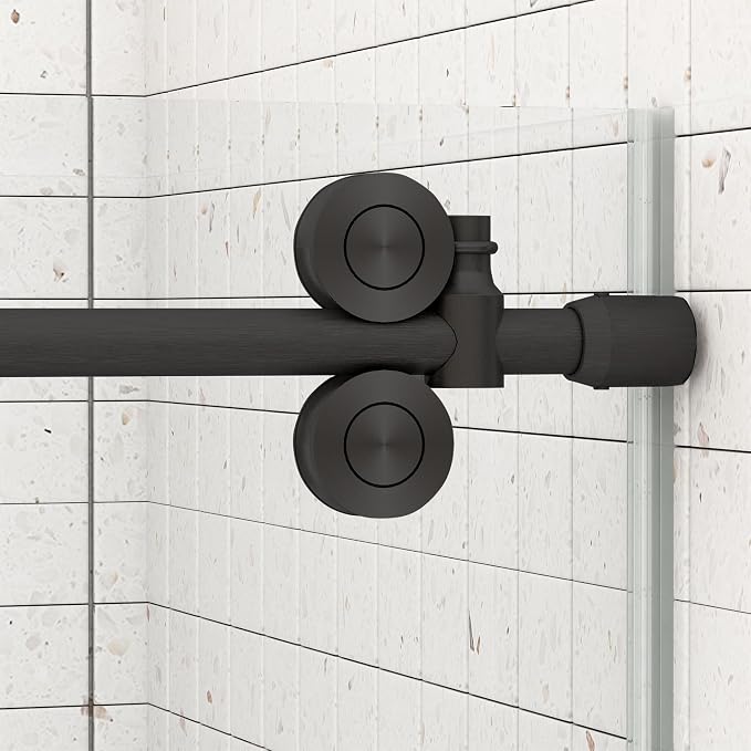 Sunrosa 60" W x 76" H Frameless Shower Door, Sliding Shower Door - Image 2