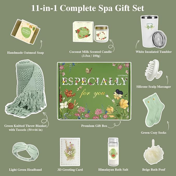 Self Care Giftst for Women 11 in 1 Spa Gift Baske Box - Image 2