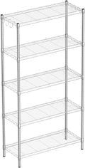 5-Shelf Adjustable Metal Shelf Wire Shelving Unit Storage Rack Display Shelf by GuanRiver