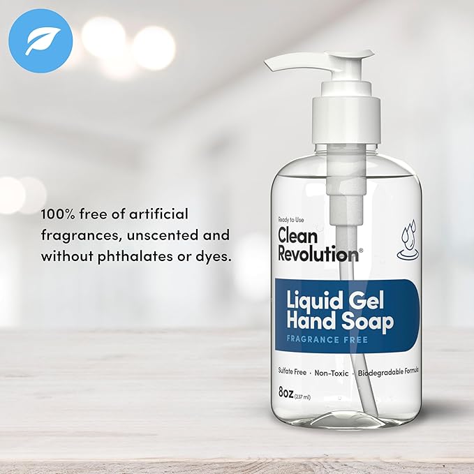 Clean Revolution Liquid Gel Hand Soap, Silky Rich Liquid, Quick Lather - Image 2