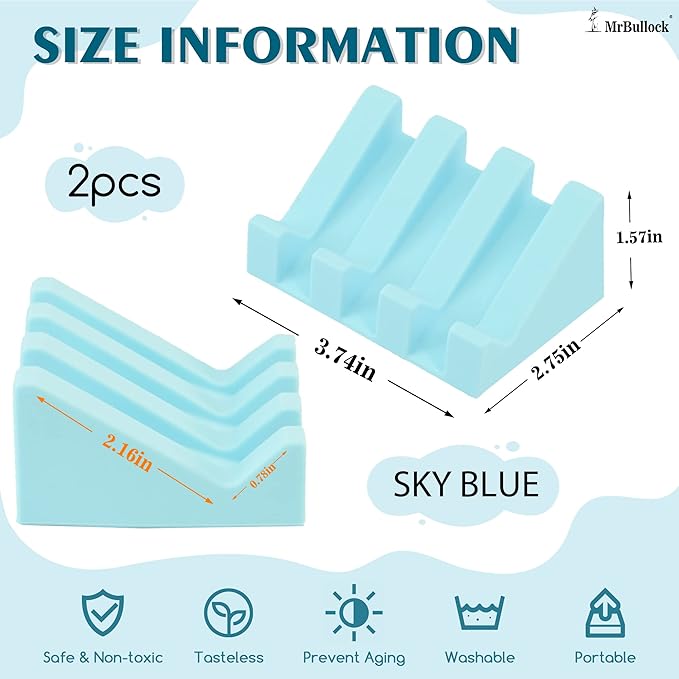 Silicone Soap Dish for Bar Soap Holder for Shower Bathroom Self Draining - Image 2