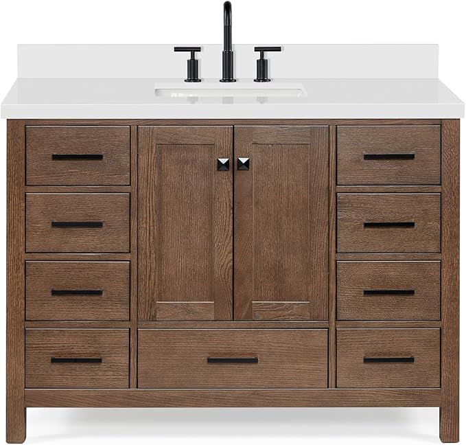 ARIEL Cambridge 49 Inch Single Rectangle Sink Bathroom Vanity - Image 11