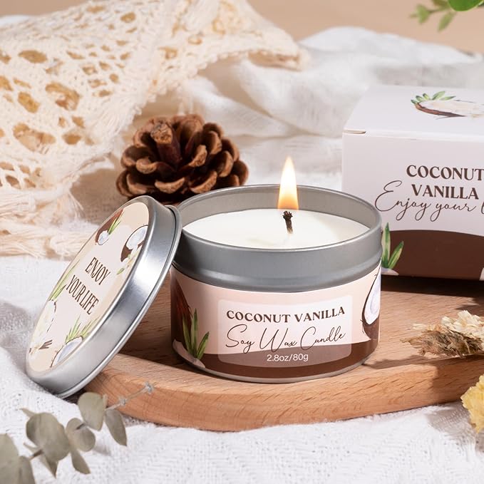 Spa Gift Baskets for Women, Vanilla Coconut Bath and Body Gifts Set for Women - Image 4