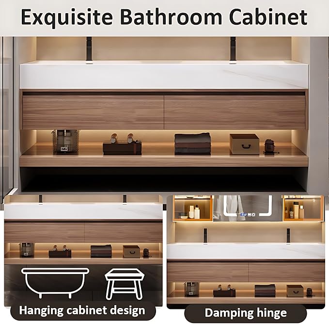 Modern Solid Wood Bathroom Vanity Set - Image 7