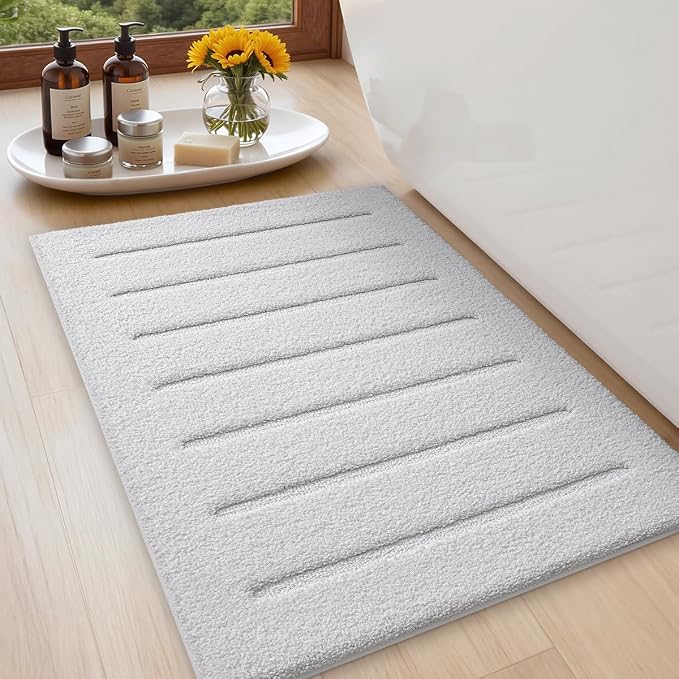 LUMI Soft Absorbent Bathroom Rugs, Non Slip Bath Mats by LUMI