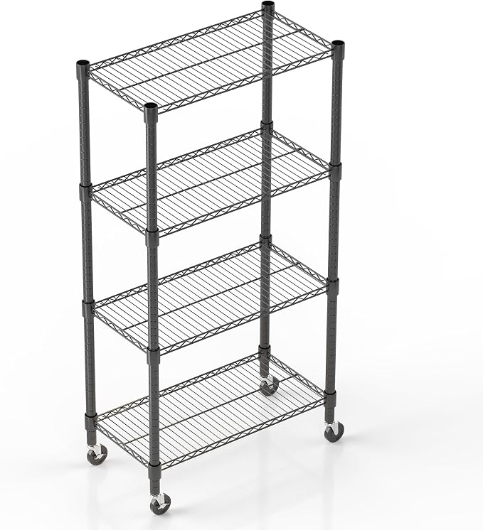 Homdox Heavy Duty Storage Shelves, 4 Tier Wire Shelving Unit - Image 9
