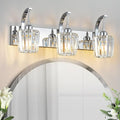 Modern Bathroom Vanity Light, 3-Light Chrome Wall Sconce by FDPBY