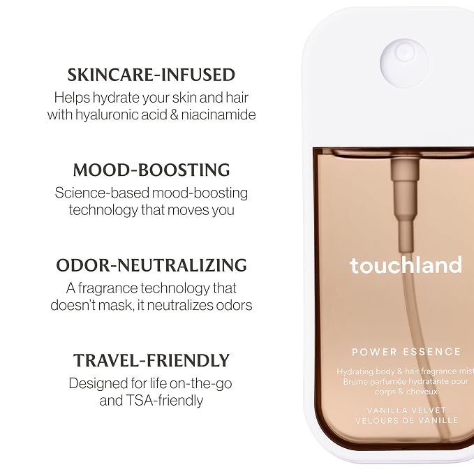 Touchland SWEET RUSH Body and Hand Mist Essentials, Travel Size Set - Image 9