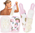 Deep Exfoliating Glove for Shower 2PCS: 1 Double-Sided Mitt, 1 Extra Long by kullder