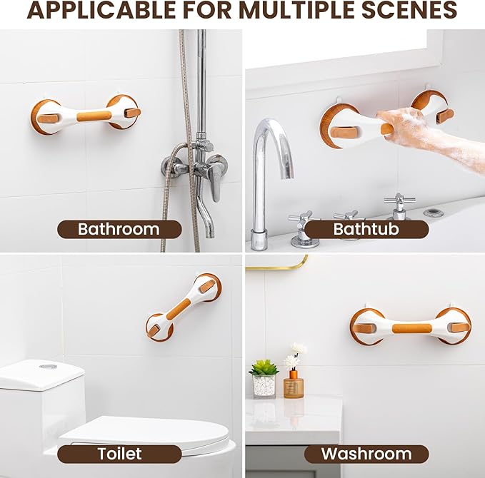 TAILI Shower Grab Bar, 2 Pack 12 Inch Suction Grab Bars - Image 8