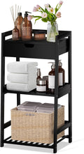 3 Tier Bamboo Bathroom Shelves by POXAKA