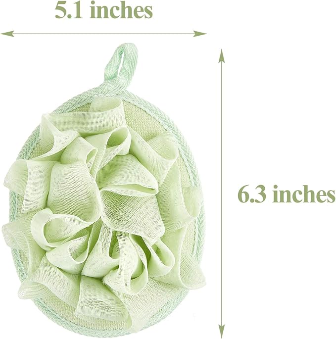 Boao 6 Pcs Bath Shower Pouf Sponge Mesh Pouf Shower Ball Exfoliating Body - Image 4