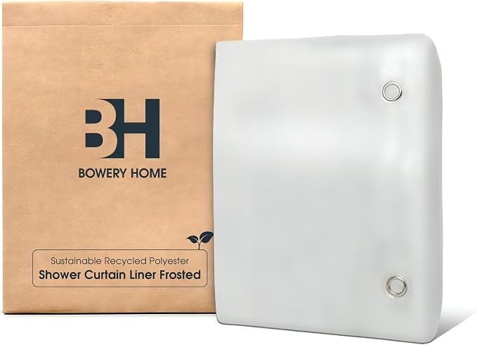 Bowery Home Eco-Friendly Recycled PEVA Shower Curtain Liner – Waterproof by BOWERYHOME