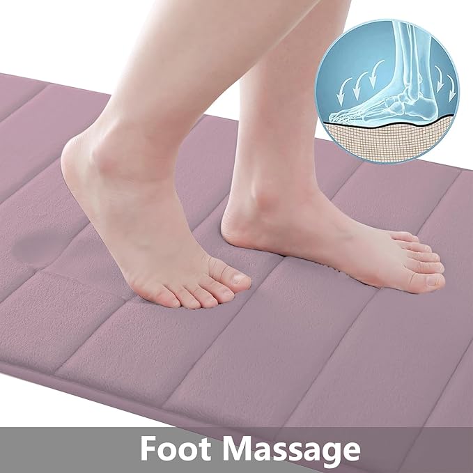 Buganda Memory Foam Bath Mat, Ultra Soft and Non-Slip Bathroom Rugs, Water - Image 2