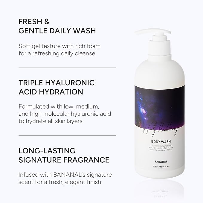 Korean Body Wash with Hyaluronic Acid & Aloe – Hydrating Moisturizing Cleanser - Image 2