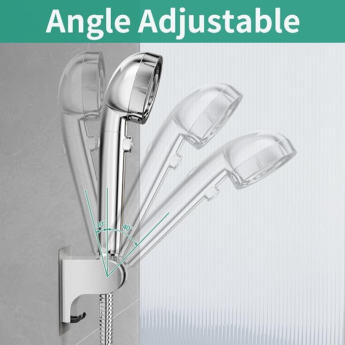 Hand Held Shower Head Holder Wall Mount, Shower Hose Holder Adhesive - Image 4