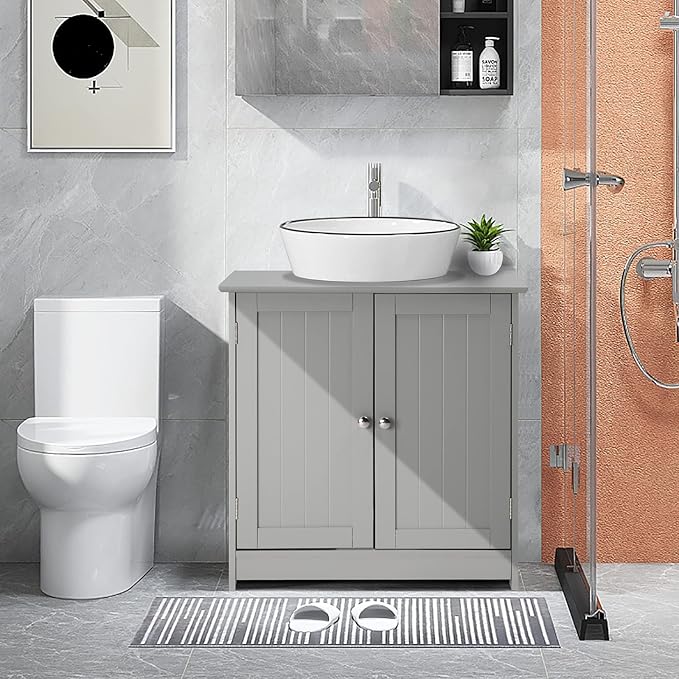 Bonnlo Pedestal Under Sink Storage Bathroom Vanity - Image 7