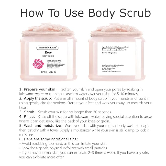 Rose Body & Foot Scrub 10 oz - Image 3