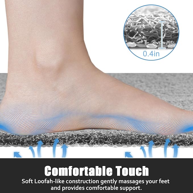 Square Shower Mat Non Slip: 31x31 Inch Extra Large Shower Floor Mat - Image 4