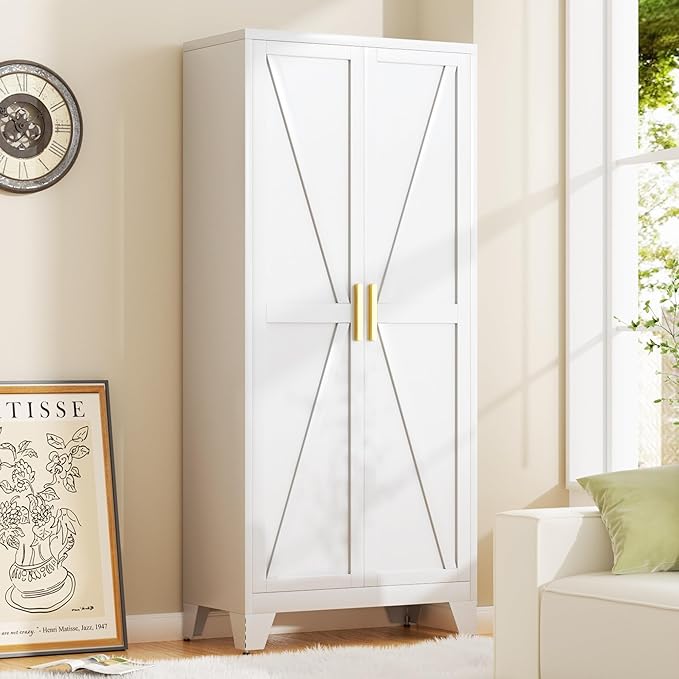 71H Tall Metal Storage Cabinet by Baborokicforyournewlife