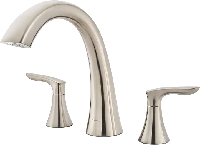 Pfister Weller Roman Tub Trim, Valve Not Included, 3-Hole Install, Brushed by Pfister