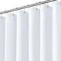 Inhousolu Fabric Shower Curtain Waffle Weave, 230 GSM Heavy Duty, Weighted Hem by INHOUSOLUHOMEDECOR