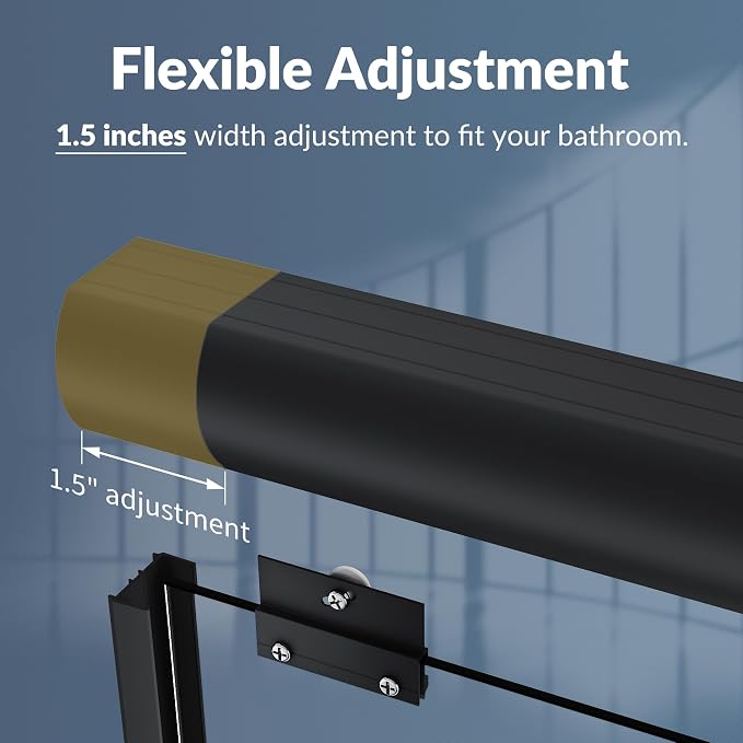 SUNNY SHOWER 58.5-60 in.W x 72 in.H Glass Shower Door, Semi Frameless Double - Image 3
