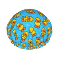 Yellow Rubber Duck Shower Cap For Women Adjustable Double Waterproof Layers by Wizfuyq